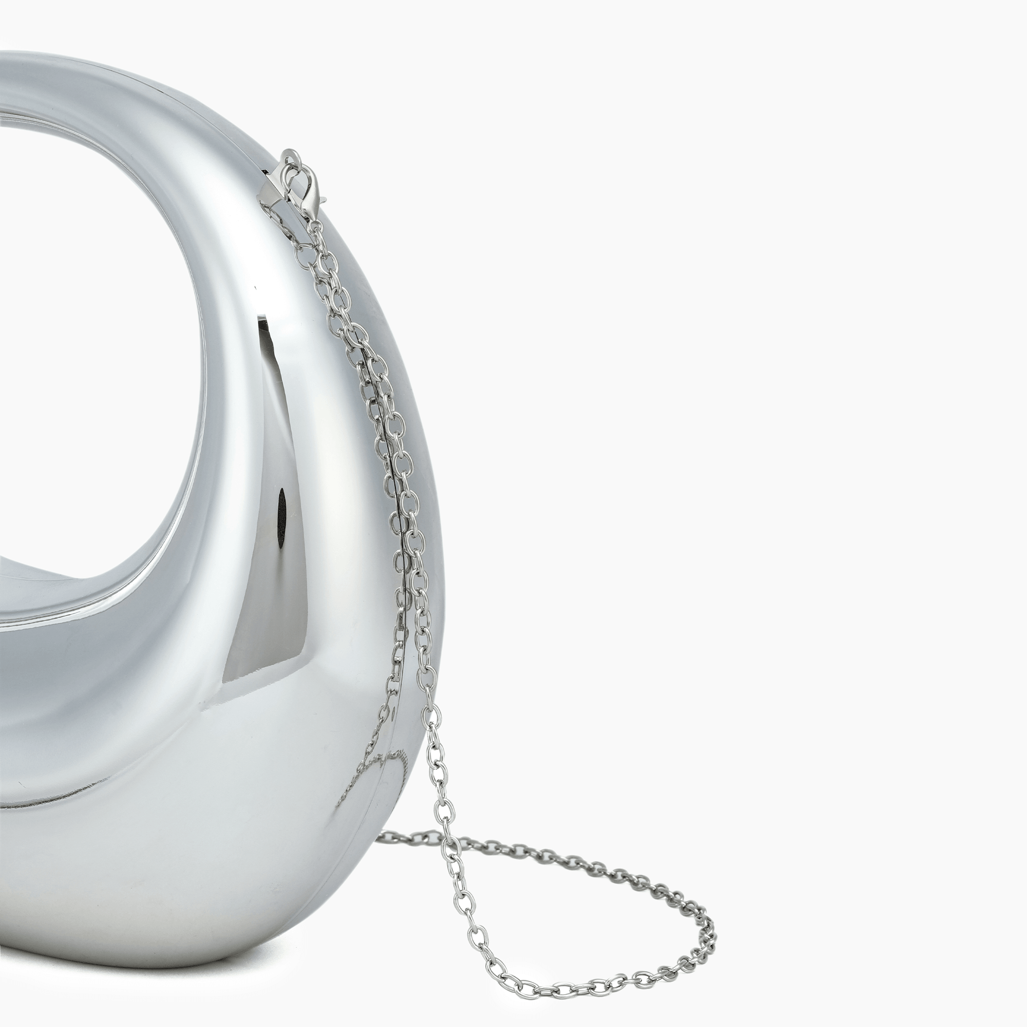 Moonlit Love Metallic Clear Clutch Bag