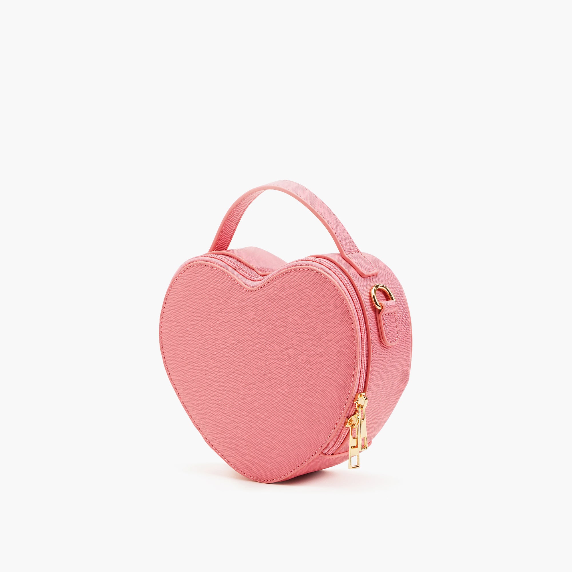 Small heart shaped handbag with detachable crossbody strap