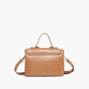 Celia Double Bowtie Vegan Embossed Crossbody Bag