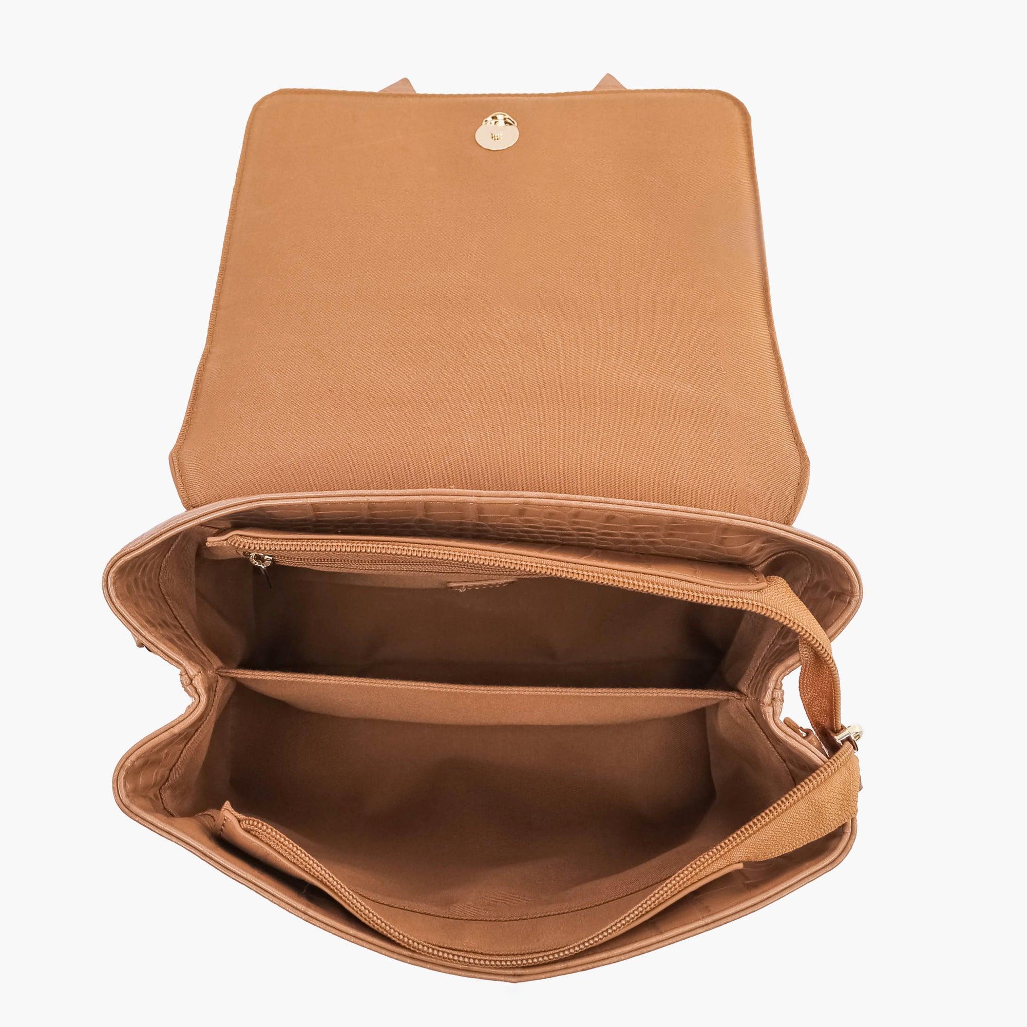 Celia Double Bowtie Vegan Embossed Crossbody Bag