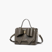 Celia Double Bowtie Vegan Embossed Crossbody Bag