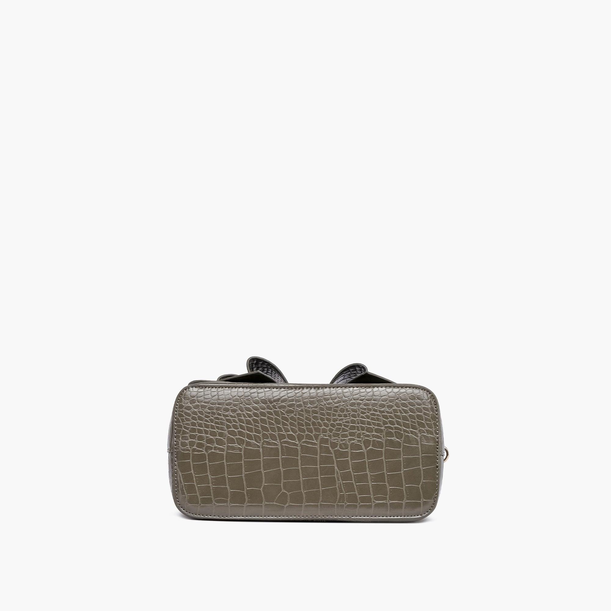 Celia Double Bowtie Vegan Embossed Crossbody Bag
