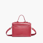 Celia Double Bowtie Vegan Embossed Crossbody Bag