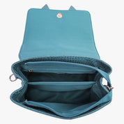 Celia Double Bowtie Vegan Embossed Crossbody Bag