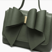 Eva Double Bow Vegan Satchel Crossbody Bag