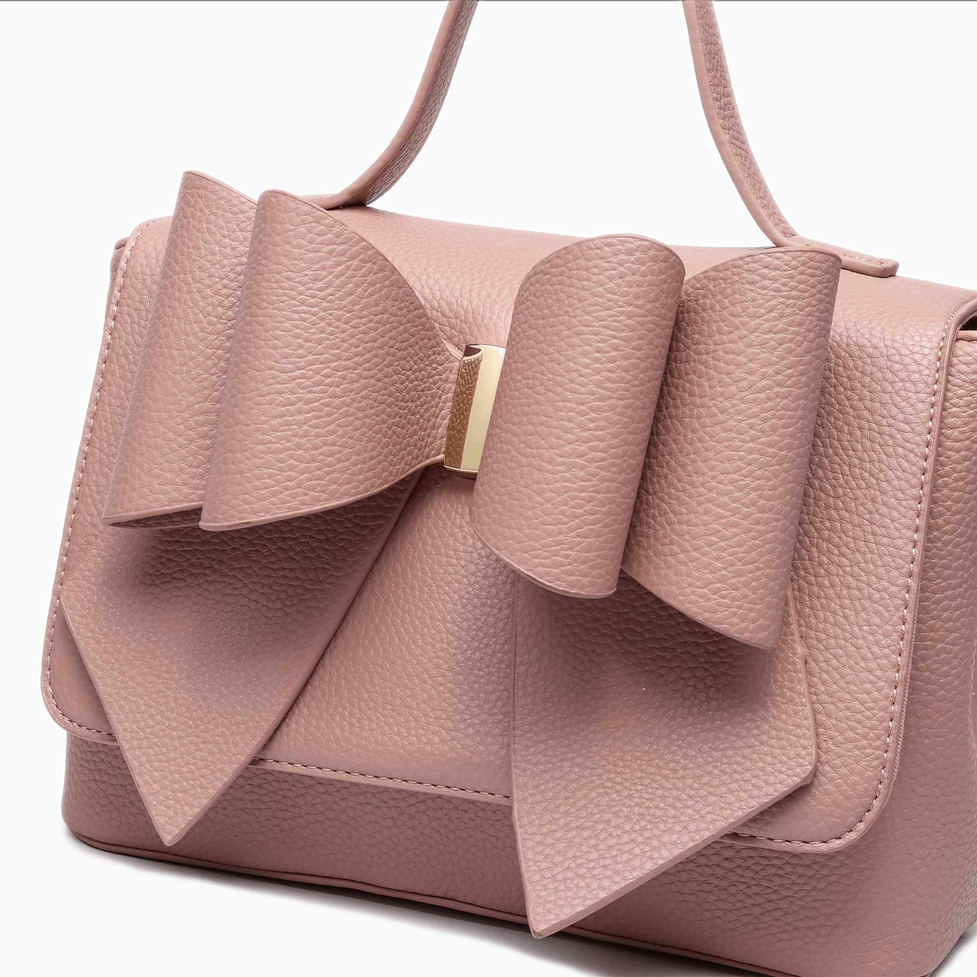 Eva Double Bow Vegan Satchel Crossbody Bag