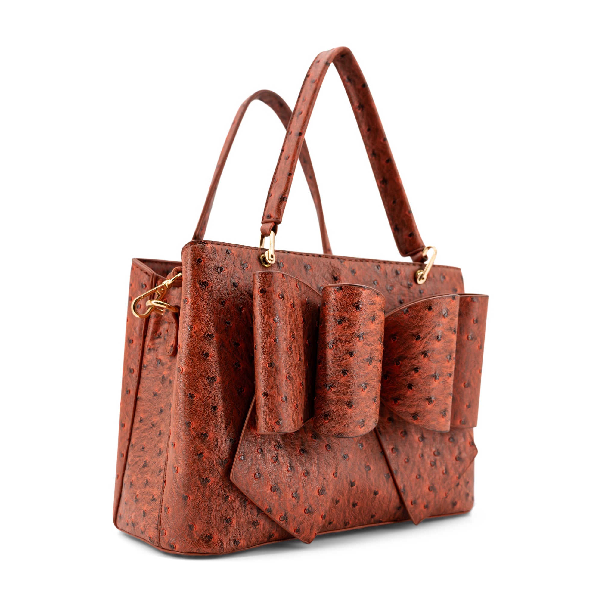 Remi Embossed Bow Satchel Bag