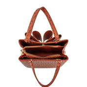 Remi Embossed Bow Satchel Bag