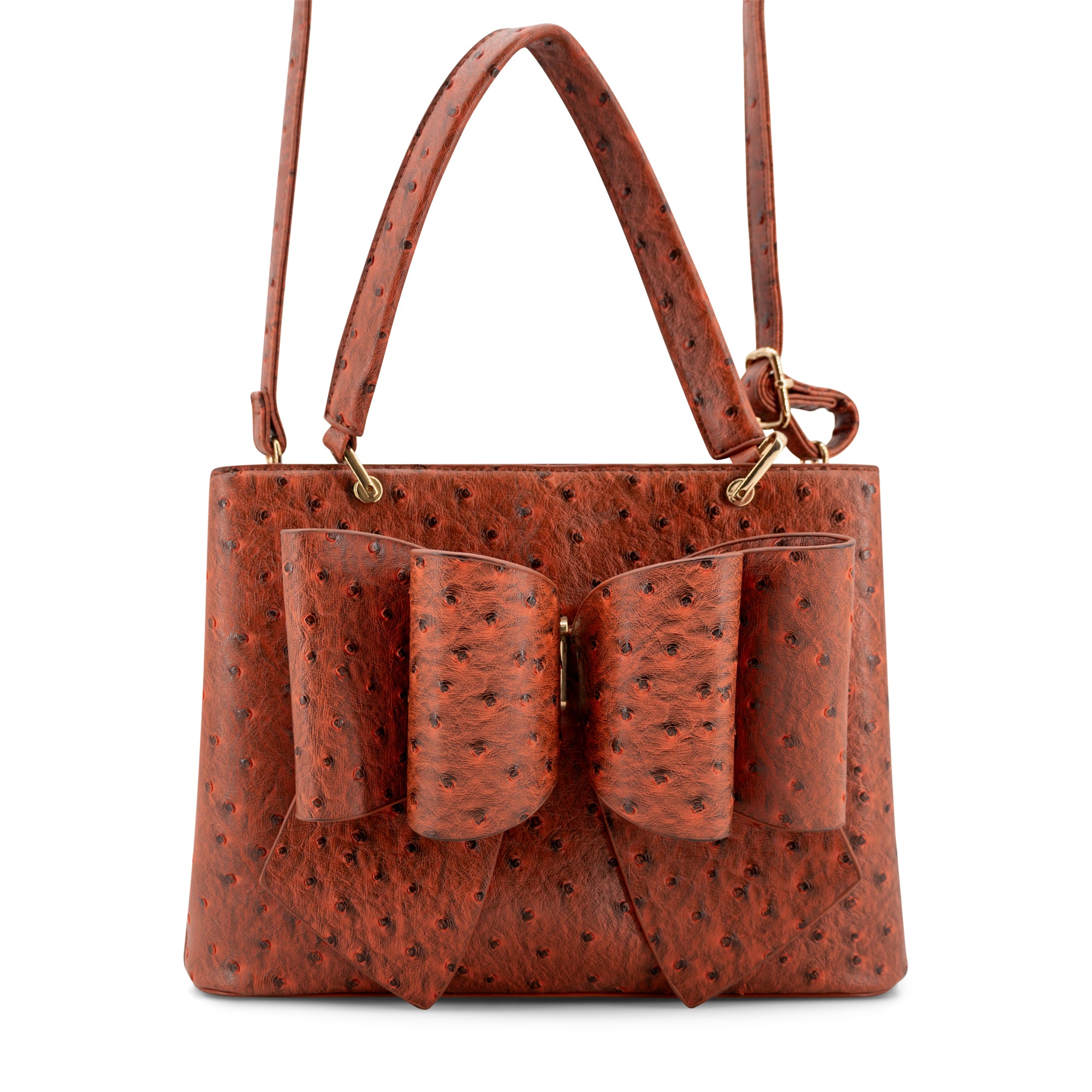 Remi Embossed Bow Satchel Bag