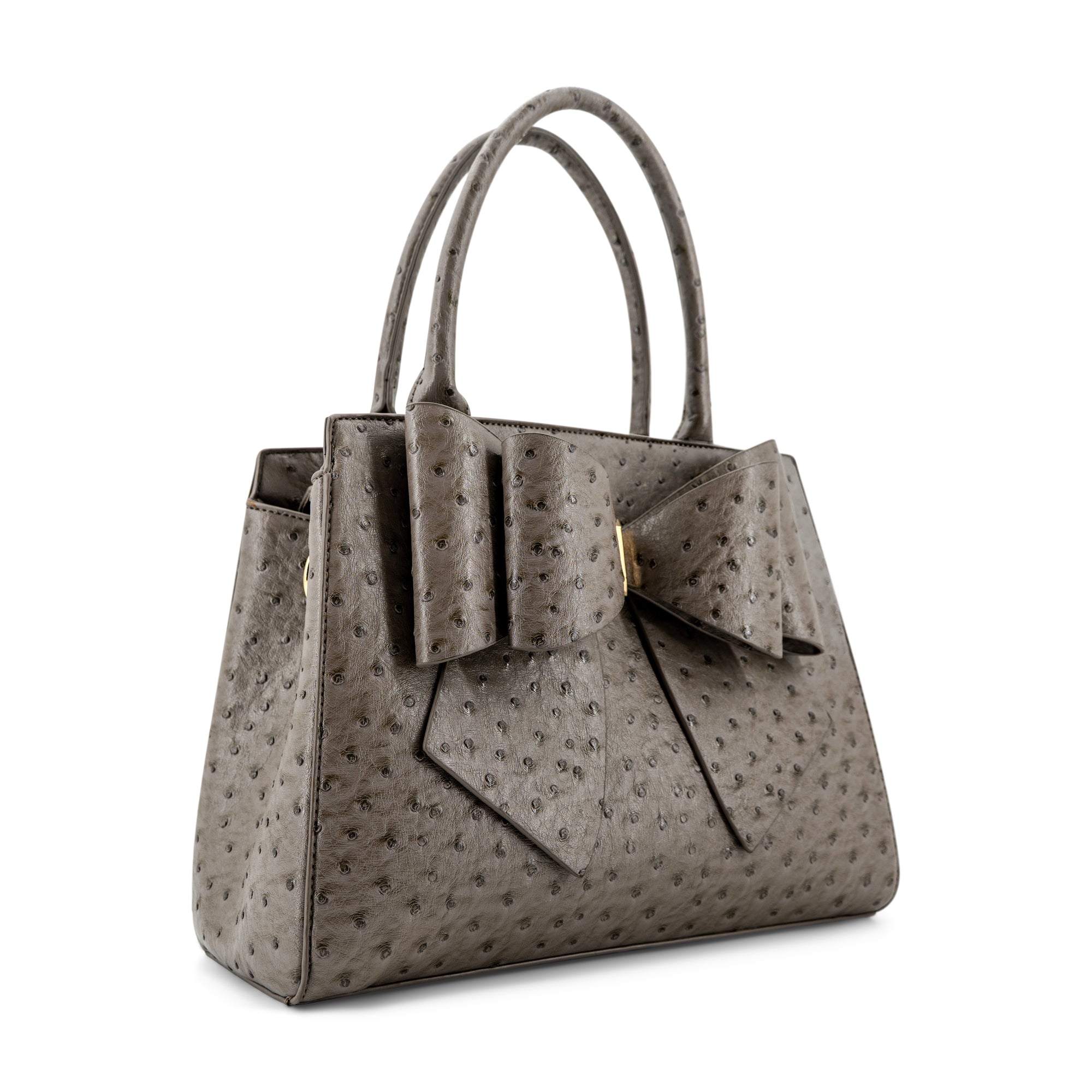 Elodie Embossed Bow Top Handle Purse