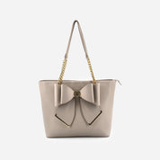 Aubrey Bow Vegan Tote Bag