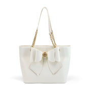 Aubrey Bow Vegan Tote Bag