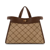 Zola Turn Lock Top Handle Satchel Bag