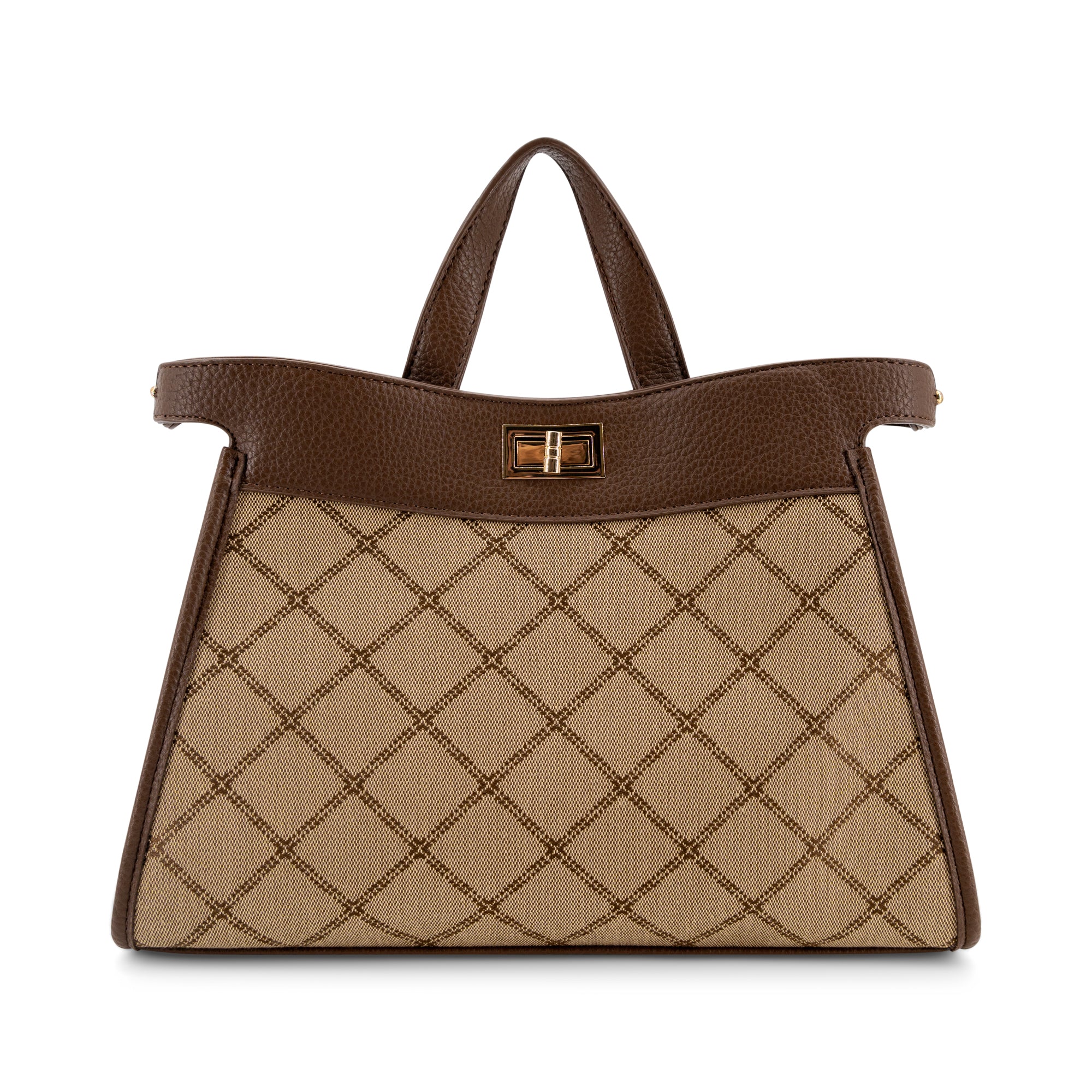 Zola Turn Lock Top Handle Satchel Bag