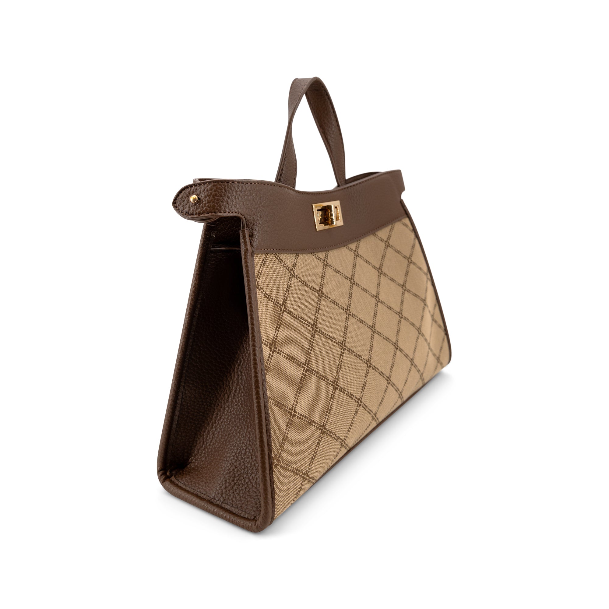 Zola Turn Lock Top Handle Satchel Bag