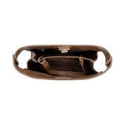 Zola Turn Lock Top Handle Satchel Bag