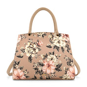 Rosalie Bow Top Handle Satchel Bag-Floral Print