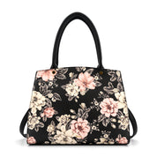 Rosalie Bow Top Handle Satchel Bag-Floral Print