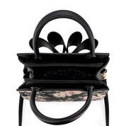 Rosalie Bow Top Handle Satchel Bag-Floral Print