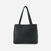 Velvet Knot Quilted Shoulder Tote Bag