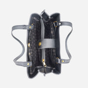 Velvet Knot Quilted Shoulder Tote Bag