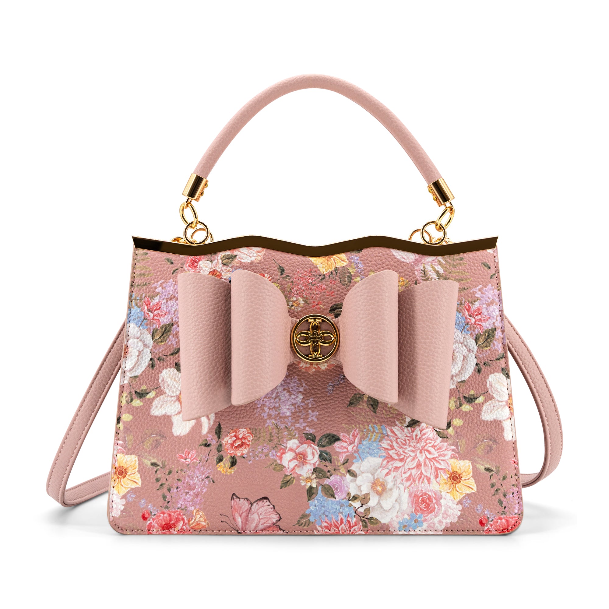 Amelie Floral Bow Crossbody Bag