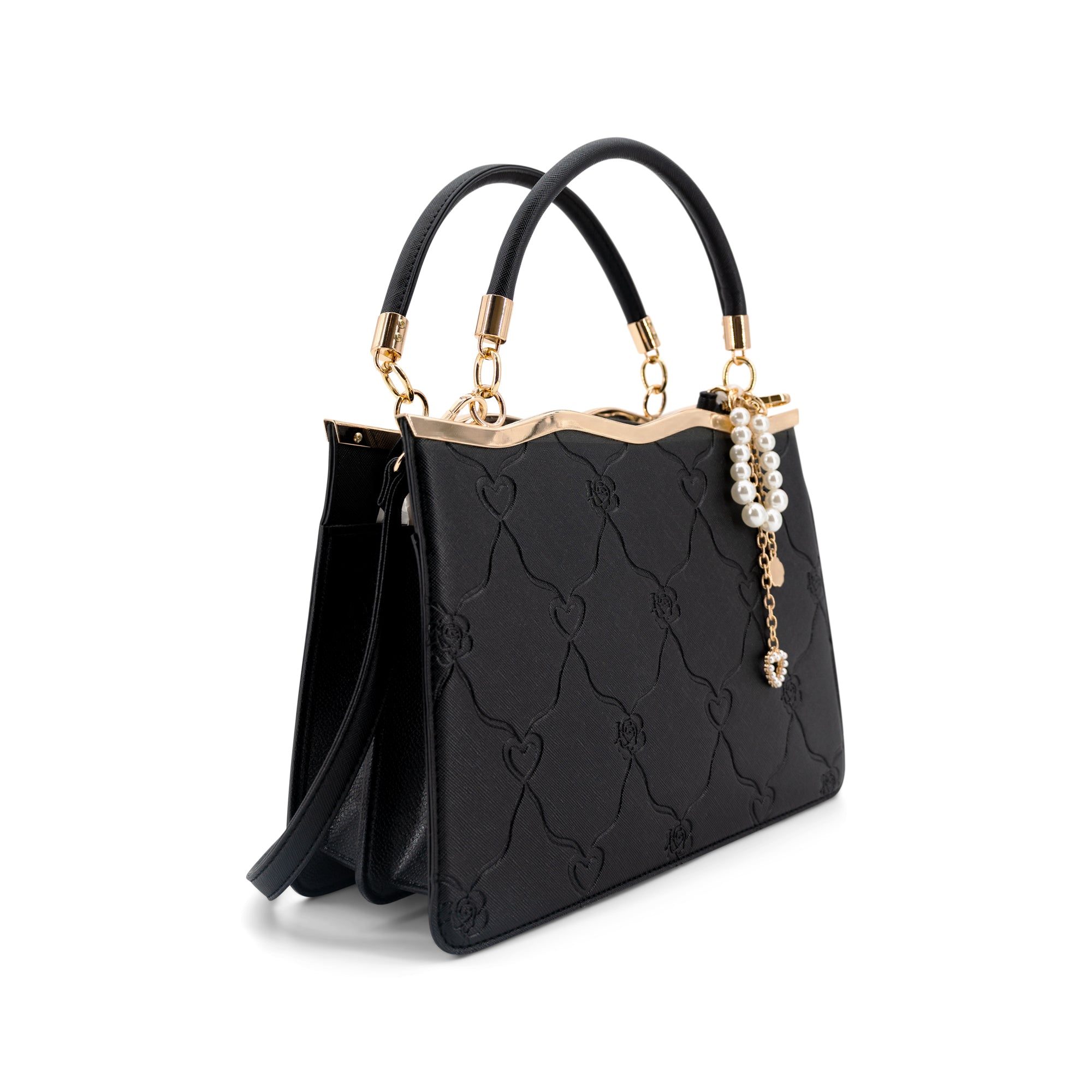 Amara Embossed Top Handle Crossbody Bag