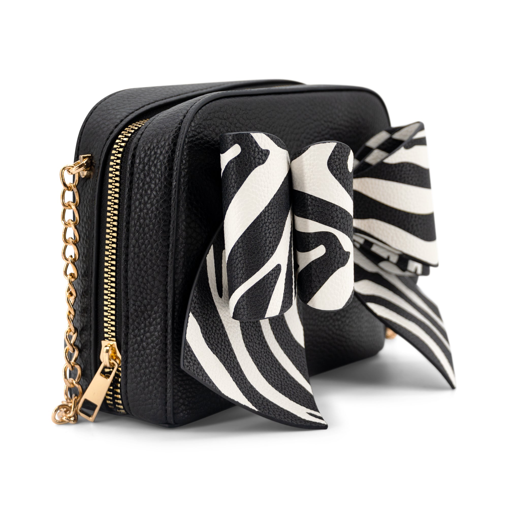 Zebra Bow Mini Crossbody Bag