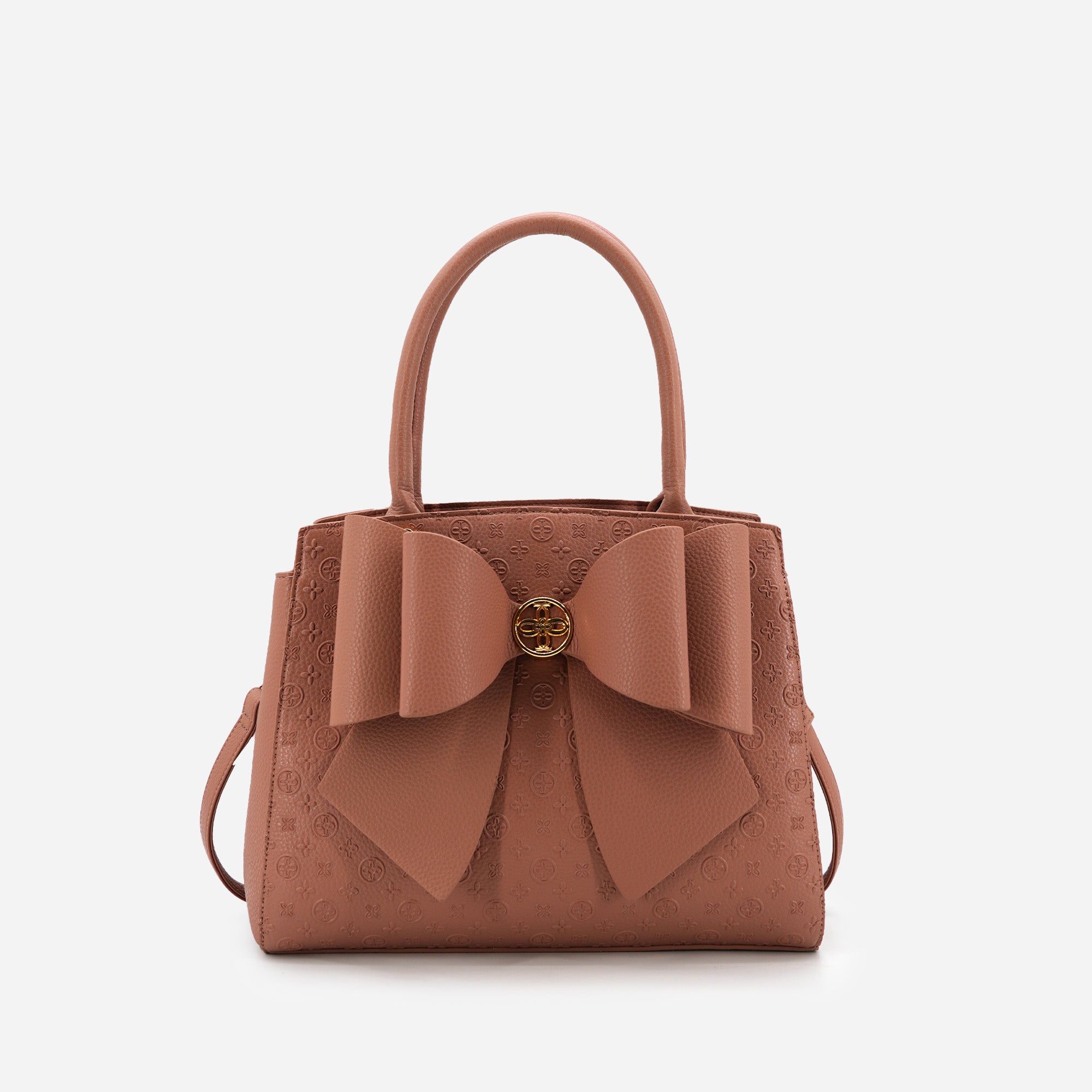Crossi Elegance Large Bow Vegan Leather Satchel