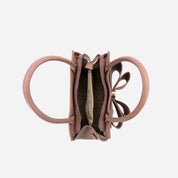 Crossi Elegance Large Bow Vegan Leather Satchel