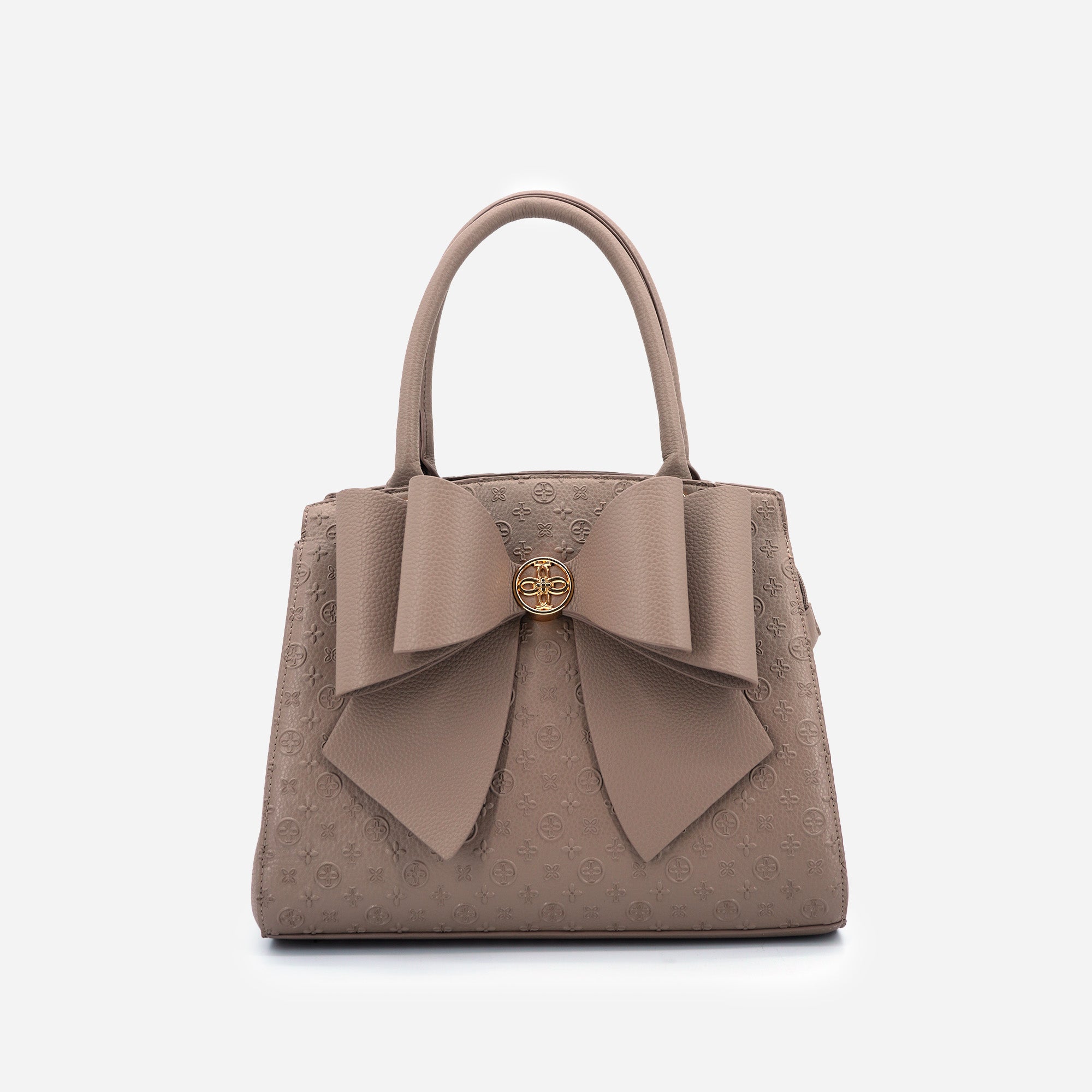 Crossi Elegance Large Bow Vegan Leather Satchel