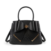 Crossi Elegance Large Bow Vegan Leather Satchel