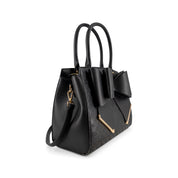 Crossi Elegance Large Bow Vegan Leather Satchel