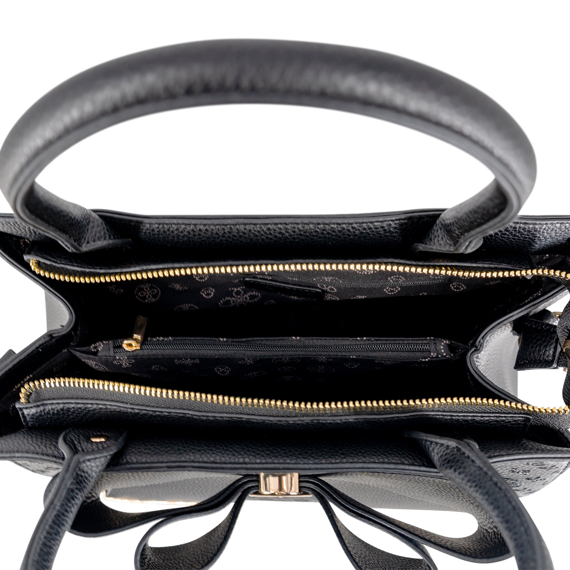 Crossi Elegance Large Bow Vegan Leather Satchel