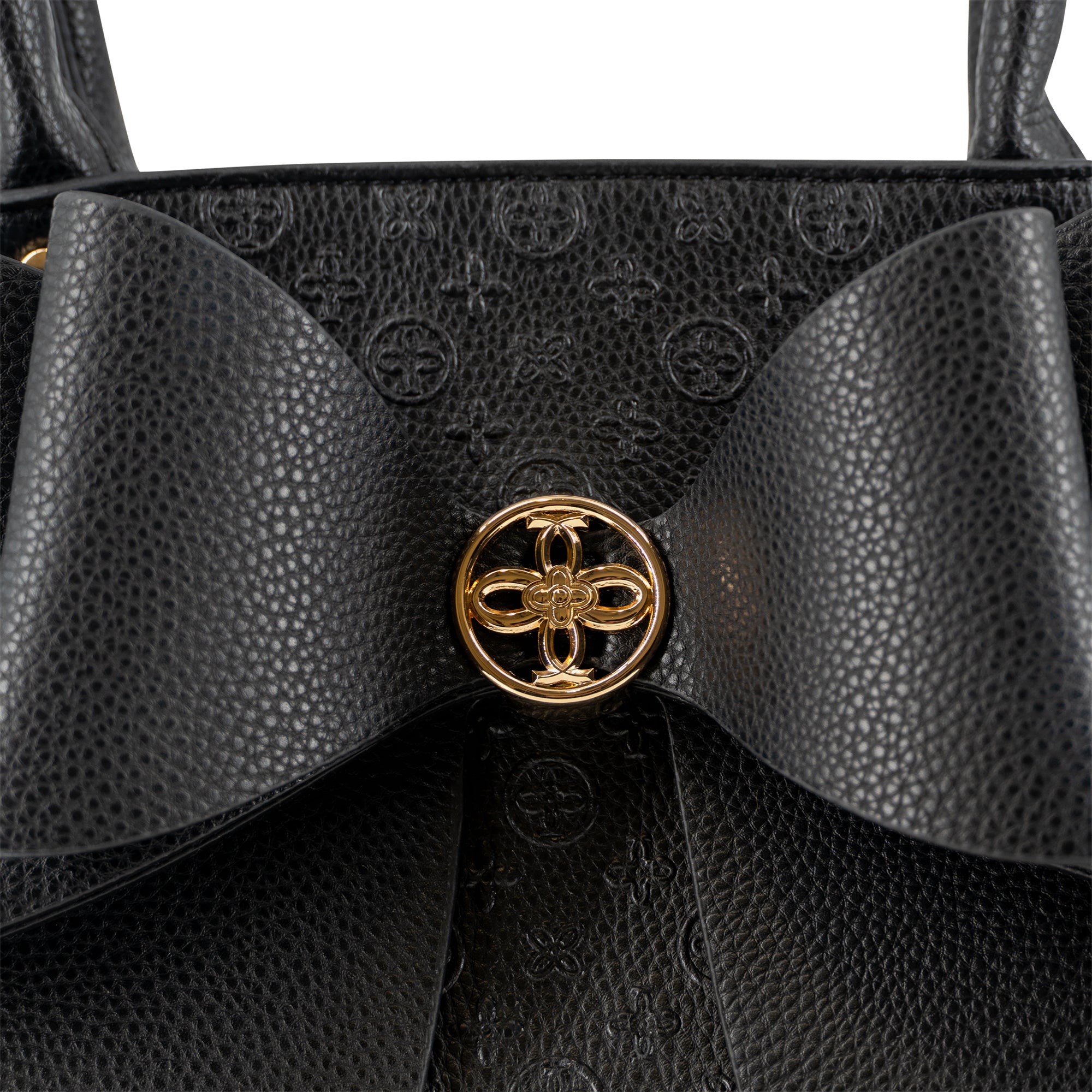 Crossi Elegance Large Bow Vegan Leather Satchel