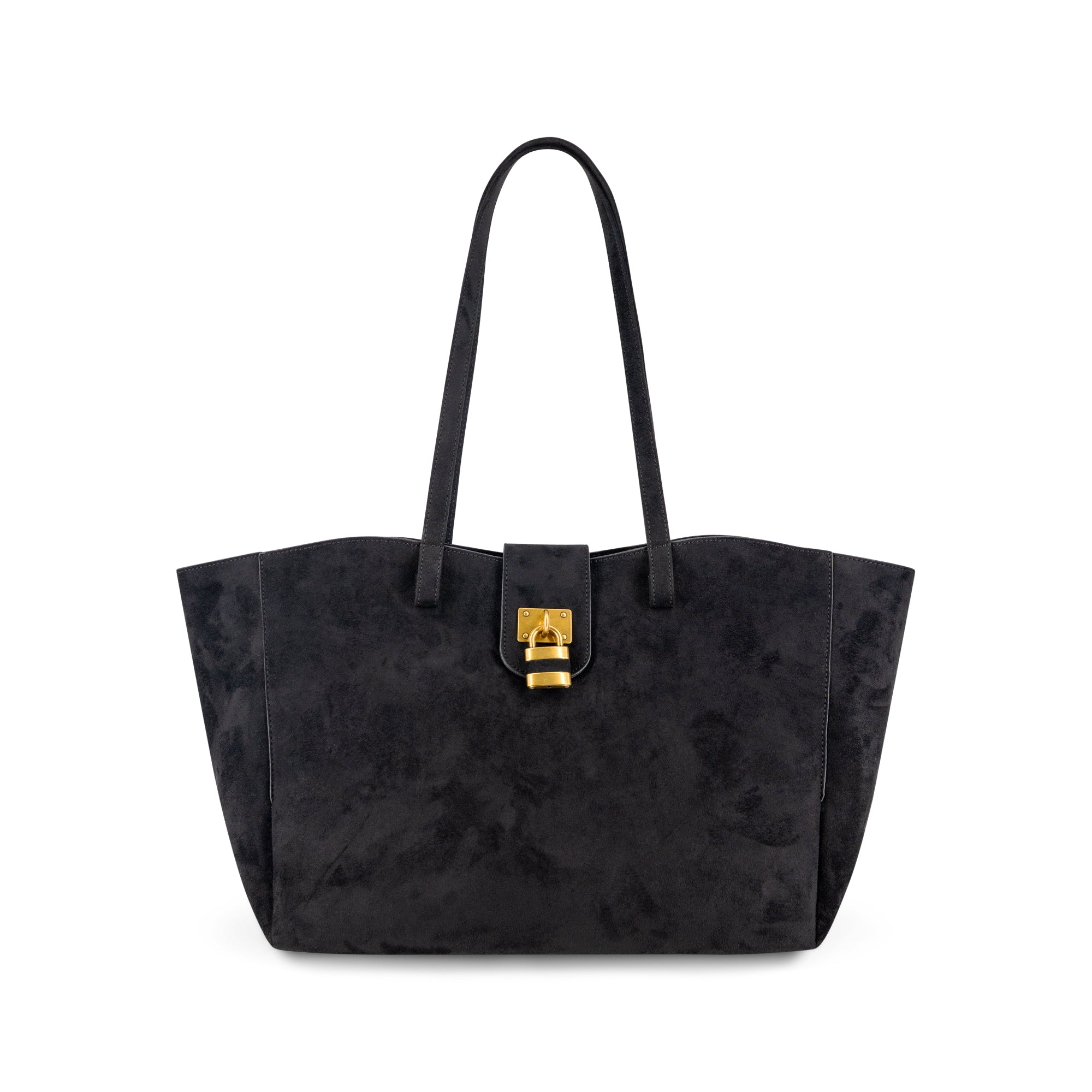 Harper Lock Suede Tote Bag