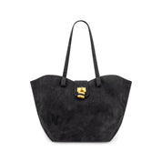 Harper Lock Suede Tote Bag