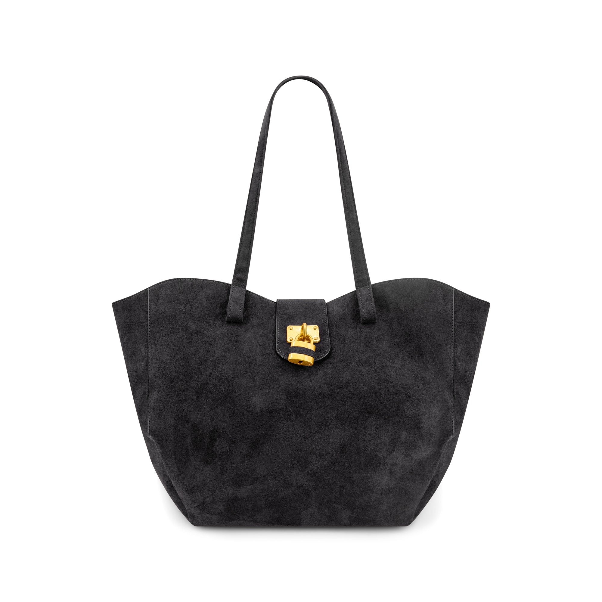 Harper Lock Suede Tote Bag