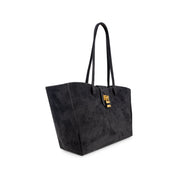 Harper Lock Suede Tote Bag