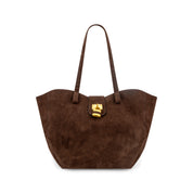 Harper Lock Suede Tote Bag