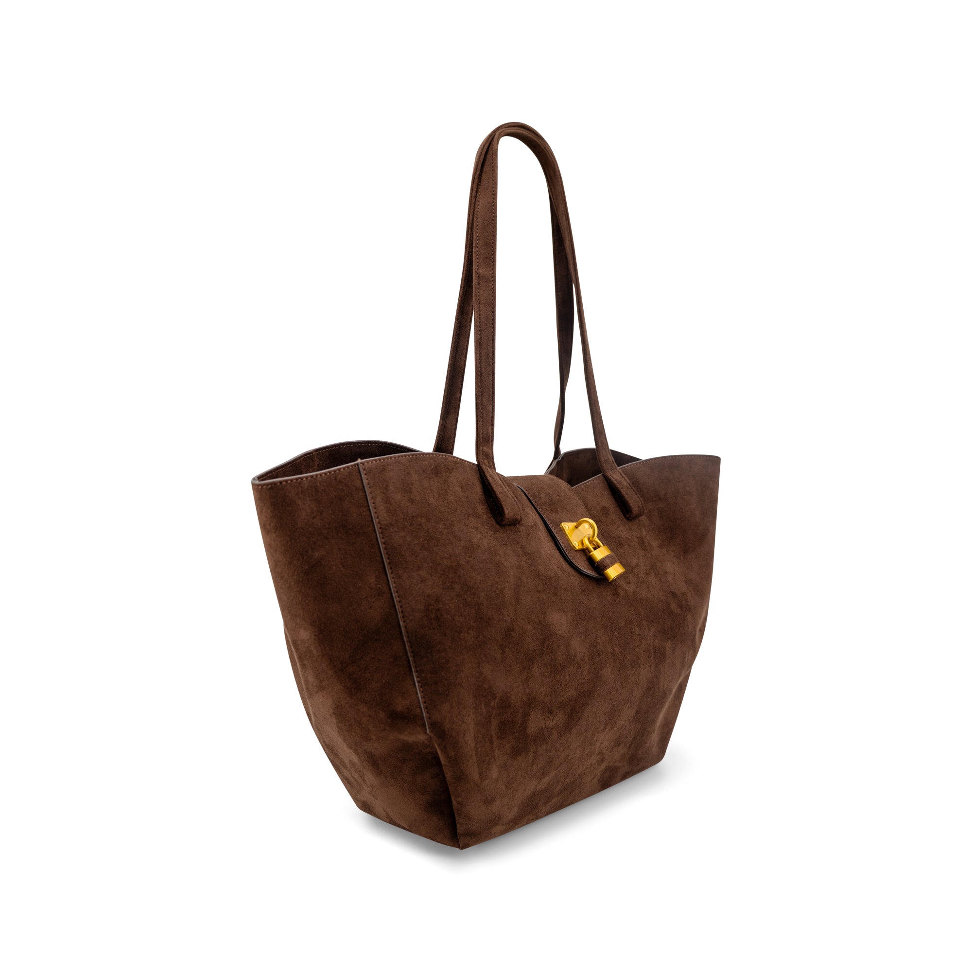 Harper Lock Suede Tote Bag