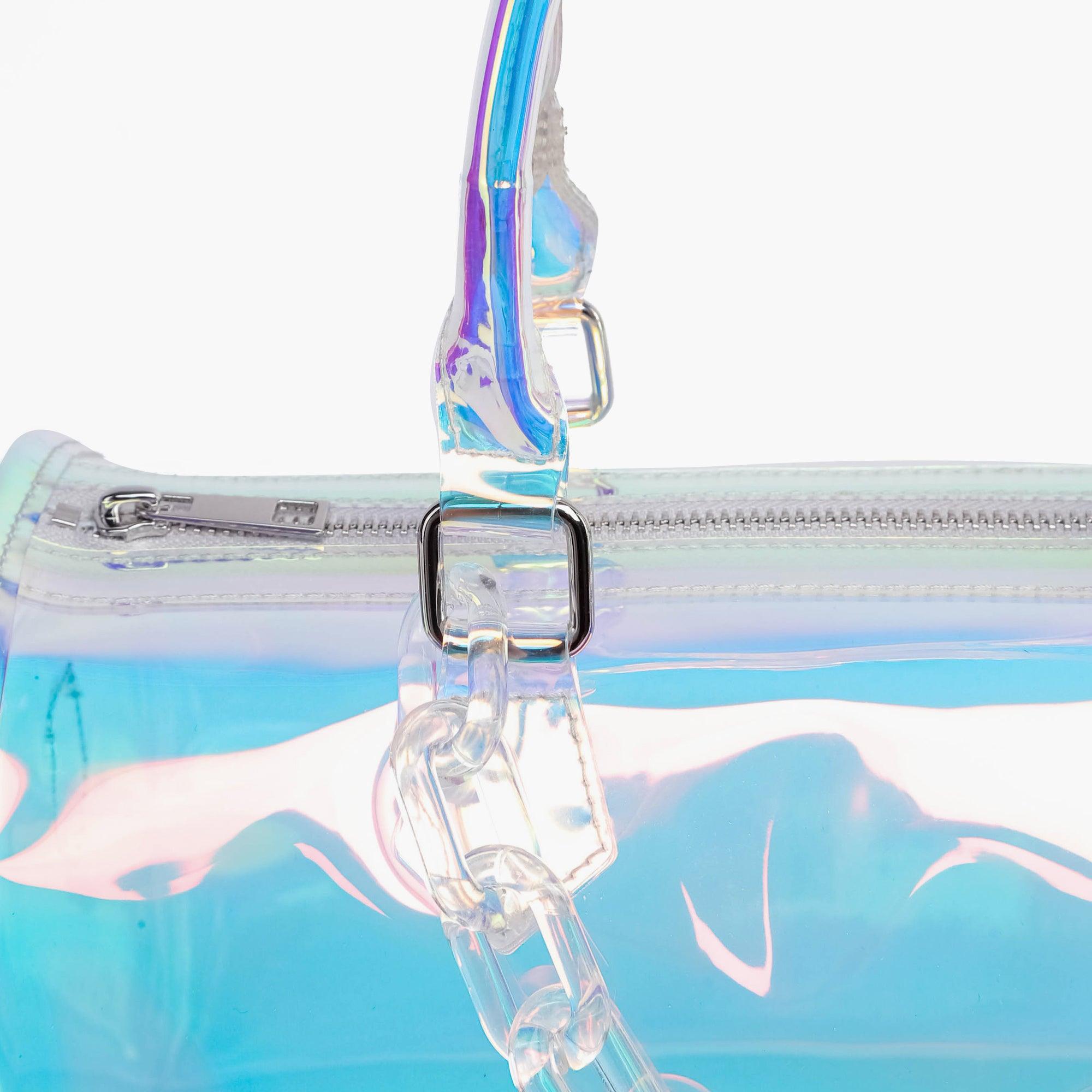 Iced Out Hologram Clear Satchel Crossbody Bag