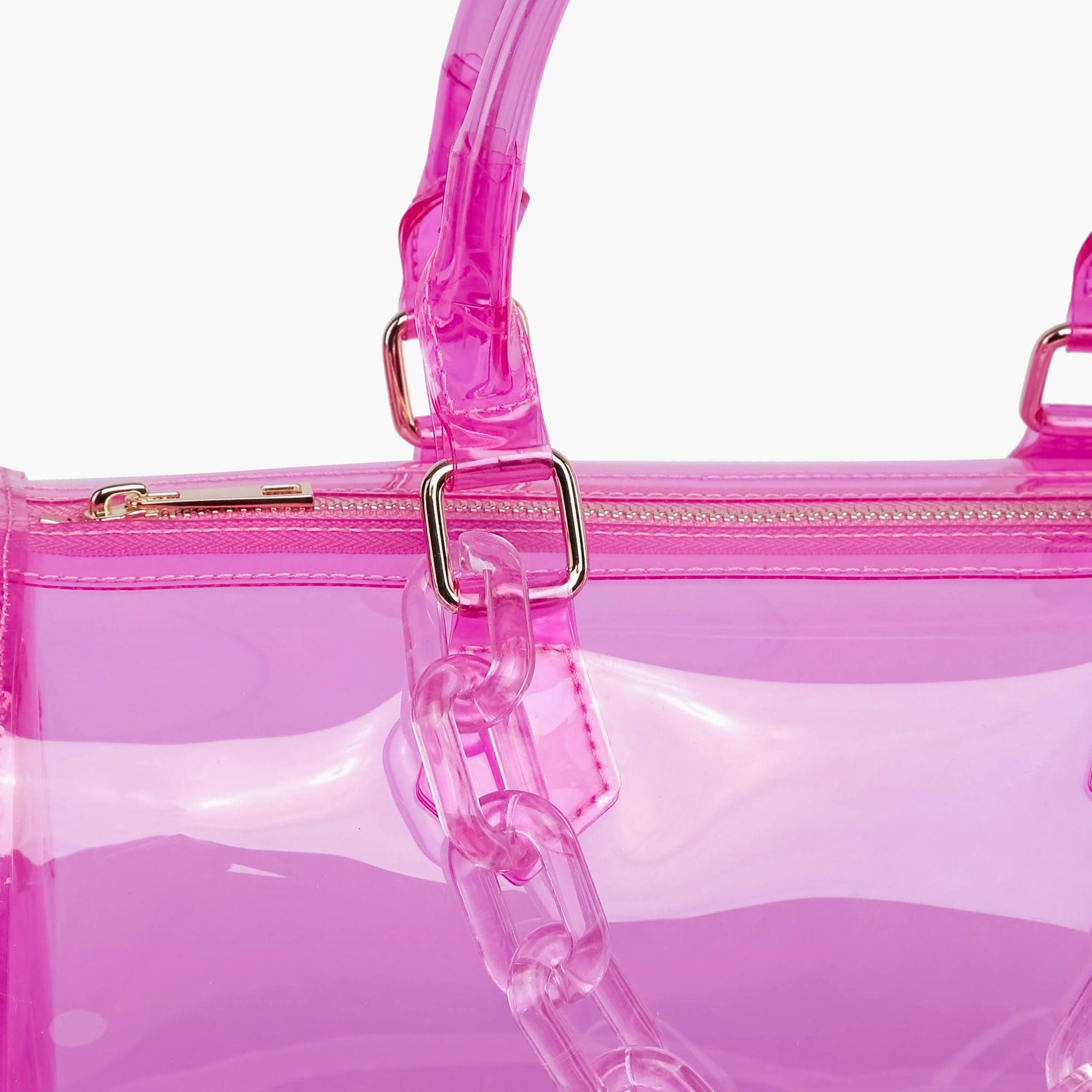Iced Out Hologram Clear Satchel Crossbody Bag