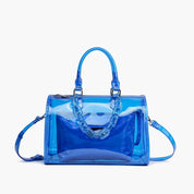 Iced Out Hologram Clear Satchel Crossbody Bag