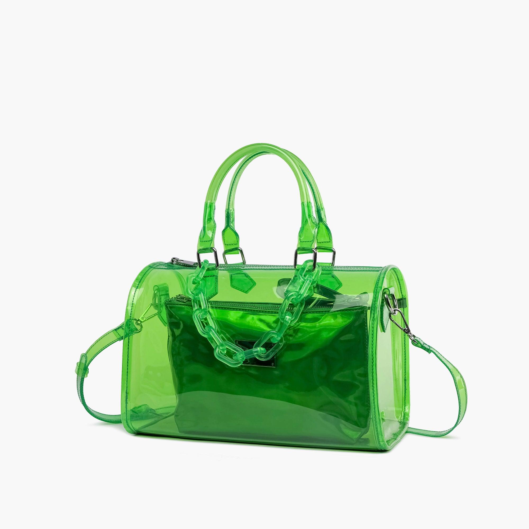 Iced Out Hologram Clear Satchel Crossbody Bag