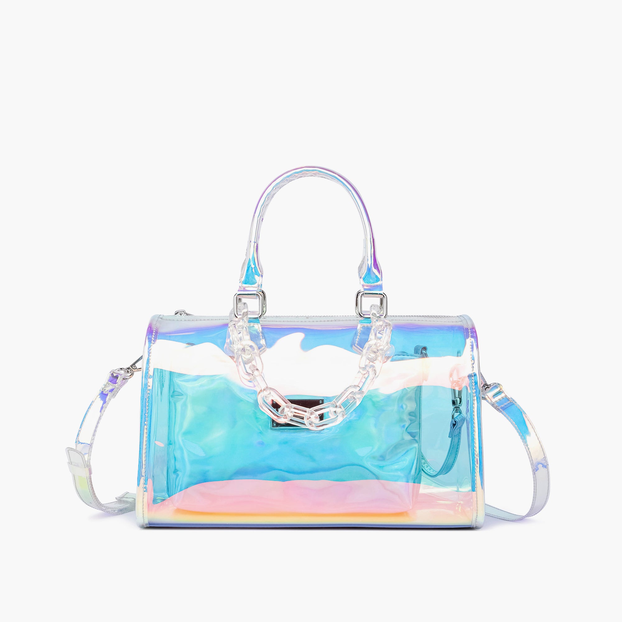 Iced Out Hologram Clear Satchel