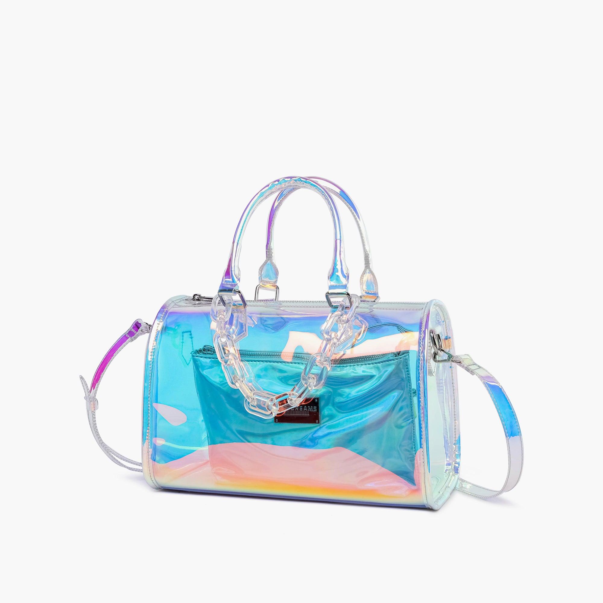 Iced Out Hologram Clear Satchel Crossbody Bag