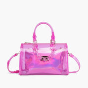 Iced Out Hologram Clear Satchel Crossbody Bag