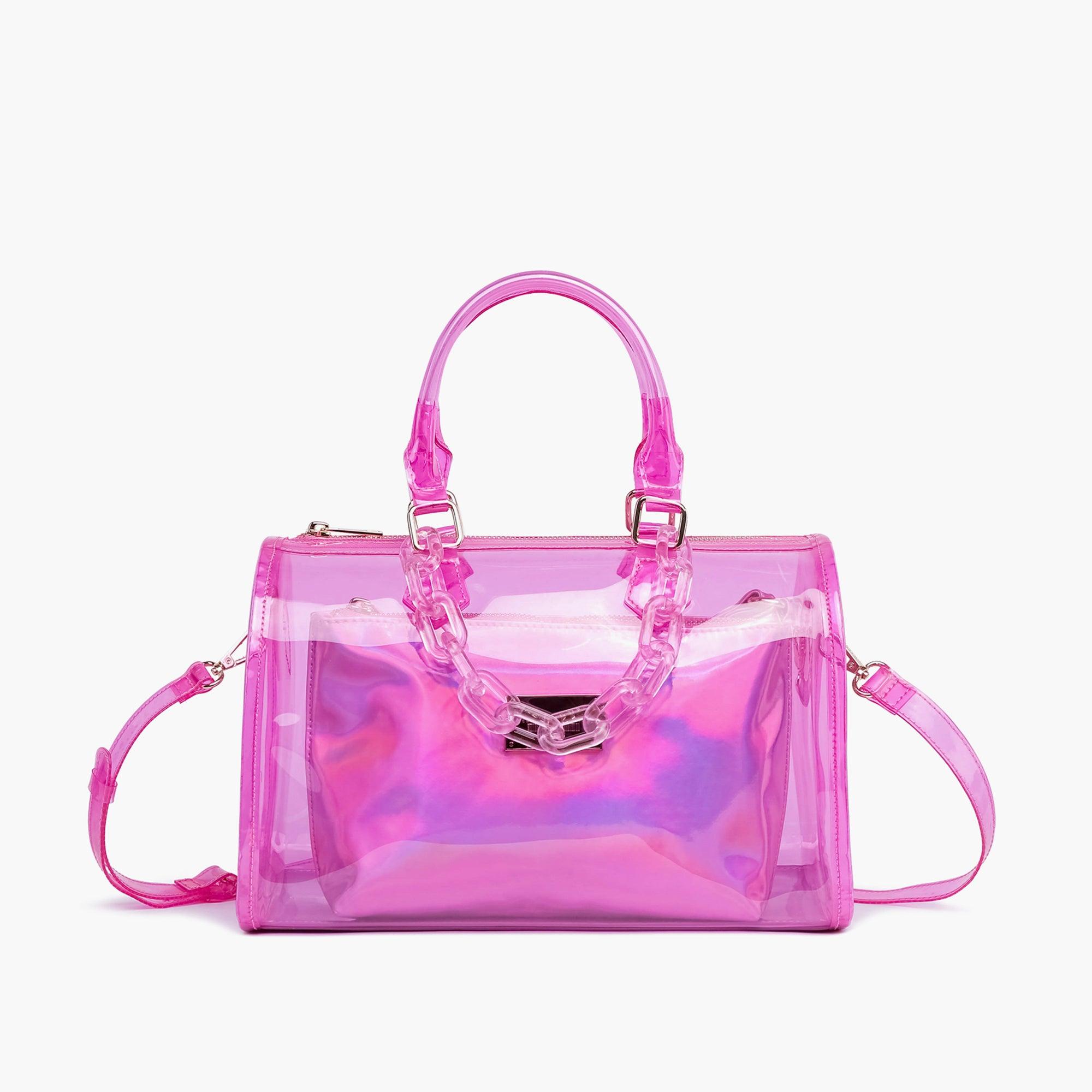 Iced Out Hologram Clear Satchel