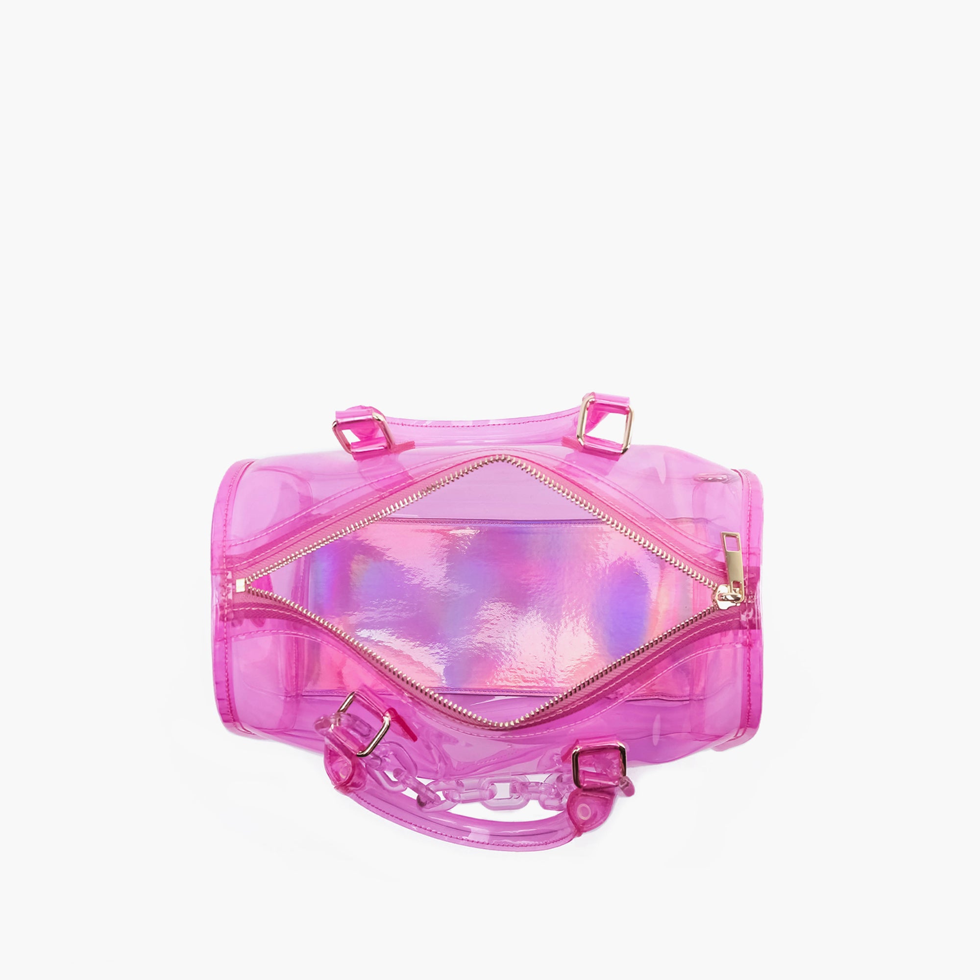 Iced Out Hologram Clear Satchel Bag